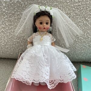 Madame Alexander 8 Inch First Communiom Blessings Doll - Brown Hair Brown Eyes